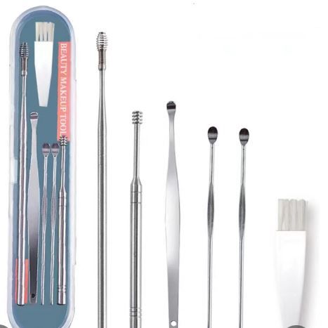 Ear Cleaning Kit, Stainless Ste-Ear : 6pcs