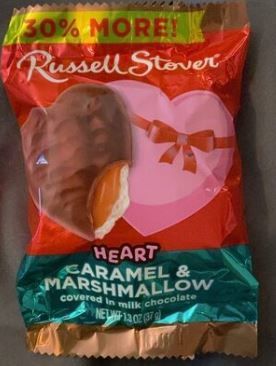 Cov-chocolate con corazón de caramelo y malvavisco: 1.3 OZ