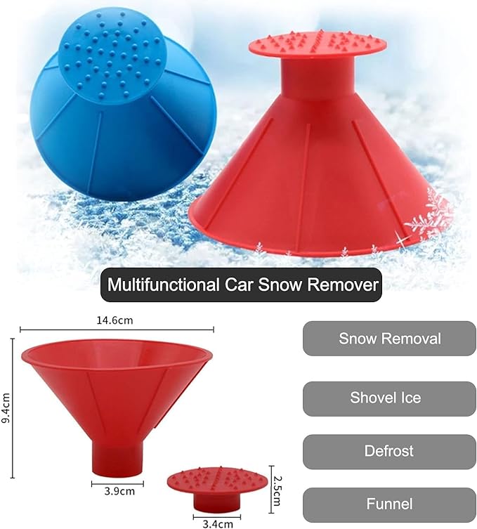 Cone Magic Car Ice Scraper with Funnel LotsNThings!
