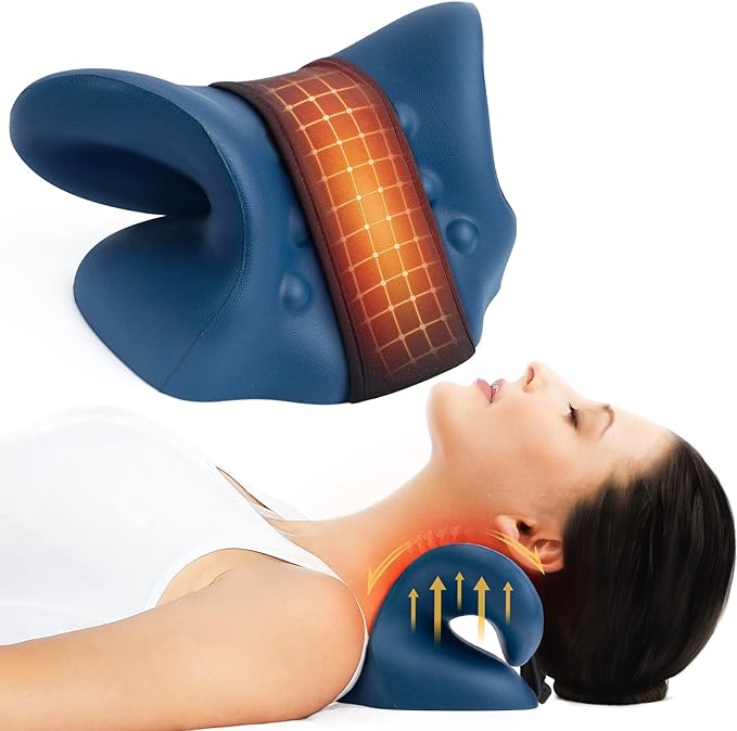 Heated Cervical Neck Traction Device with Graphene Heating Pad LotsNThings!