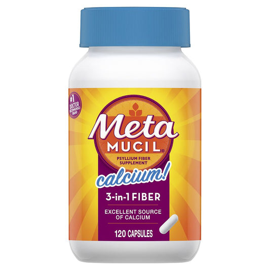 Metamucil Fiber with Calcium, 3-120