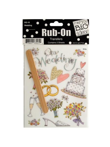 Wedding Rub-on Transfers