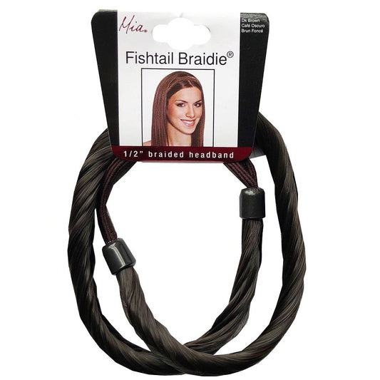 1/2" Dark Brown Fishtail Braide