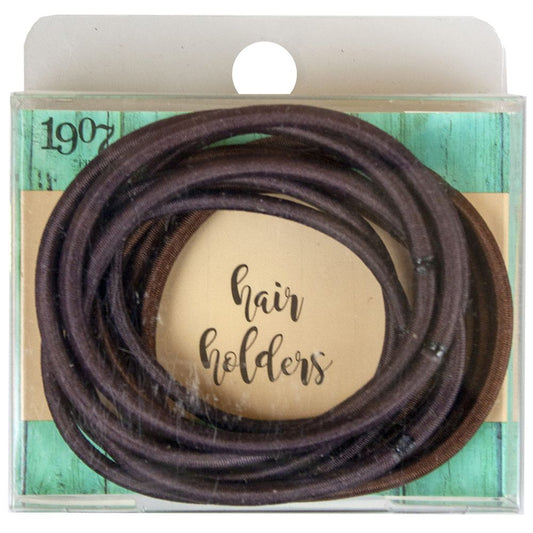 10pk Brunette Elastic Hair Band