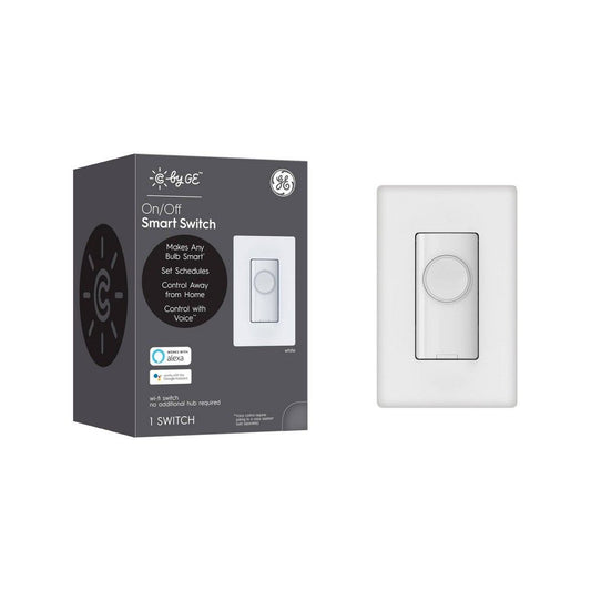 1.5 Amp Single-Pole/3-Way Smart 4-Wire Illuminated Button Style Light Switch with Wall Plate White