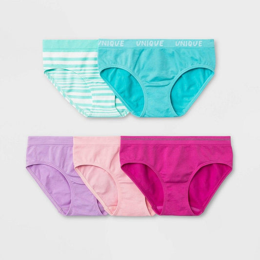 Girls' 5pk Unicorn Seamless Hip