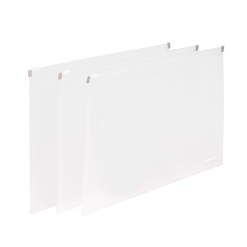 Zip Folios Clear 3pk