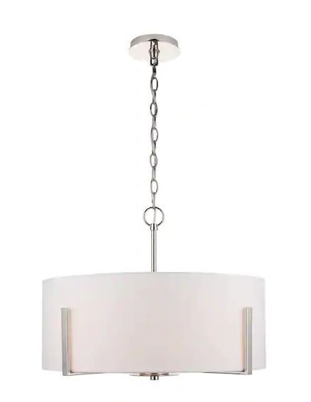 Iluminación Nick pulida de 4 luces Manhattan: 21,5" D