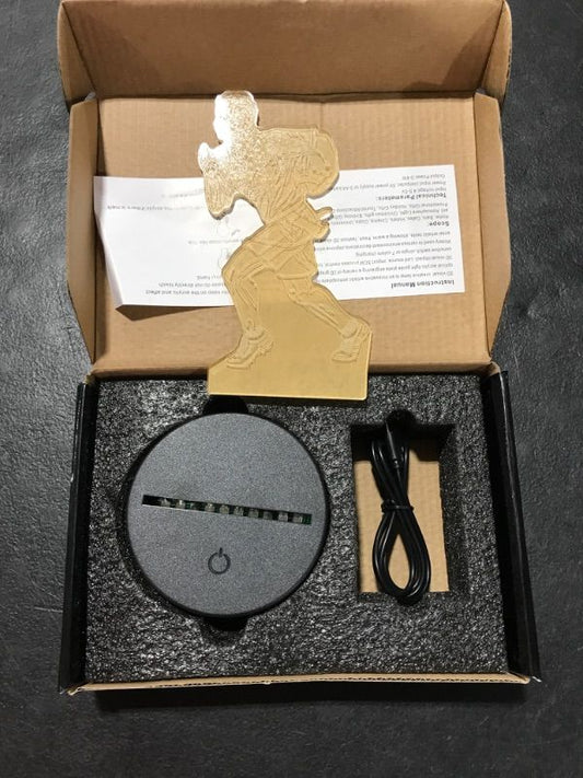 Luz nocturna de jugador de fútbol 3D