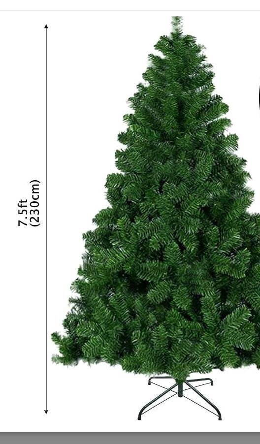 Unlit 7.5 Foot Artificial Christmas Tree with Stand